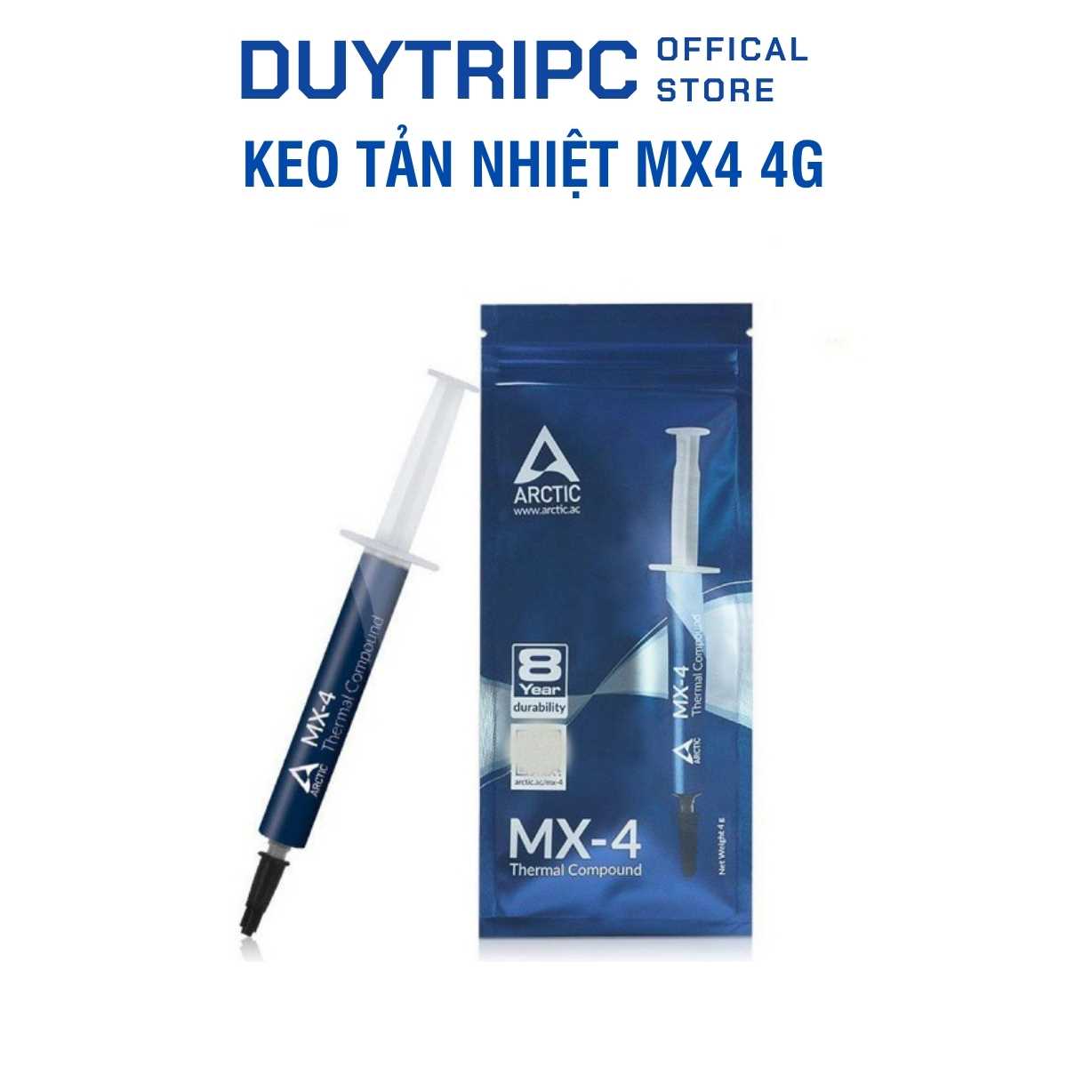 Keo tản nhiệt CPU ARCTIC MX-4 4g – Thermal Paste cao cấp, dẫn nhiệt tốt, không dẫn điện, dễ sử dụng